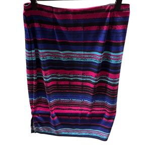 90’s Vintage Multicolor Striped Pencil Skirt Size Small